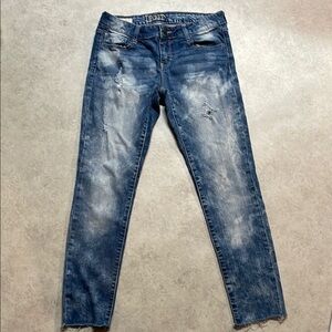 Decree Womens Distressed Skinny Ankle Crop Jean Size 7